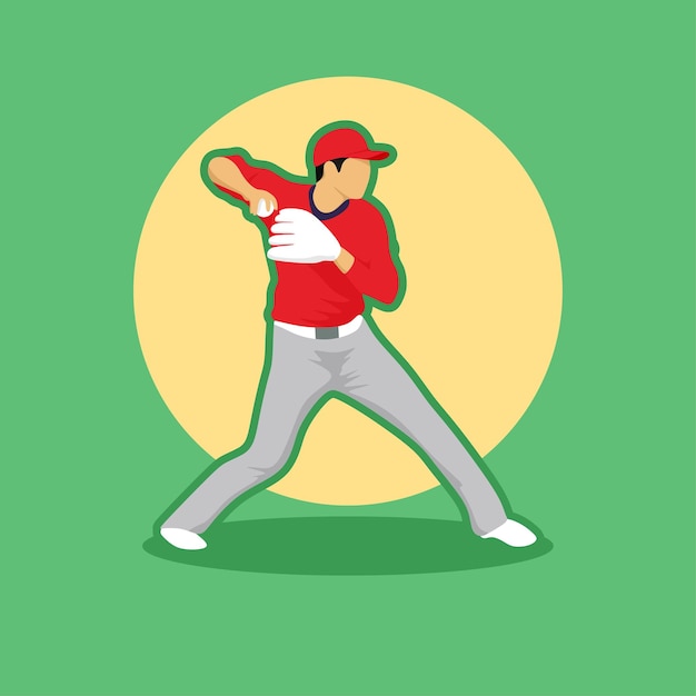 Baseball flat design vector Baseball design vector