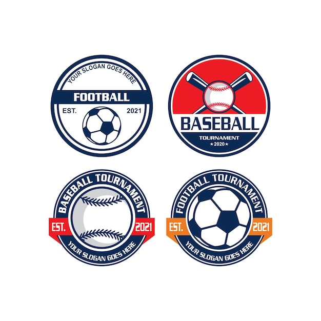 baseball and football logo  sport logo