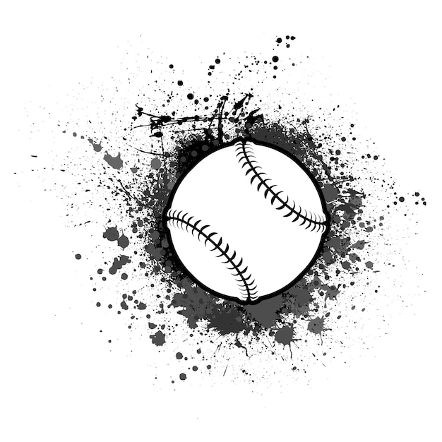 Vector baseball grunge background