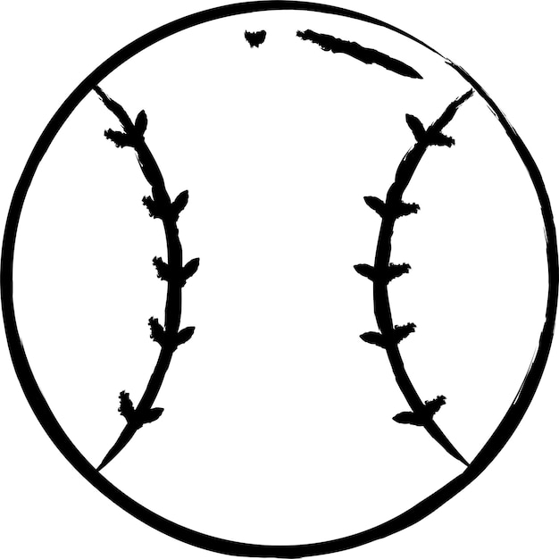 Vector baseball hand drawn vector illustration