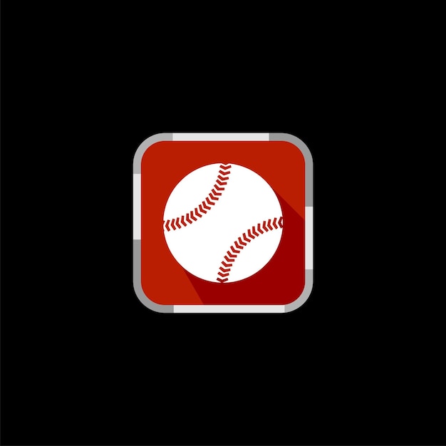 Baseball icon app ball vector logo