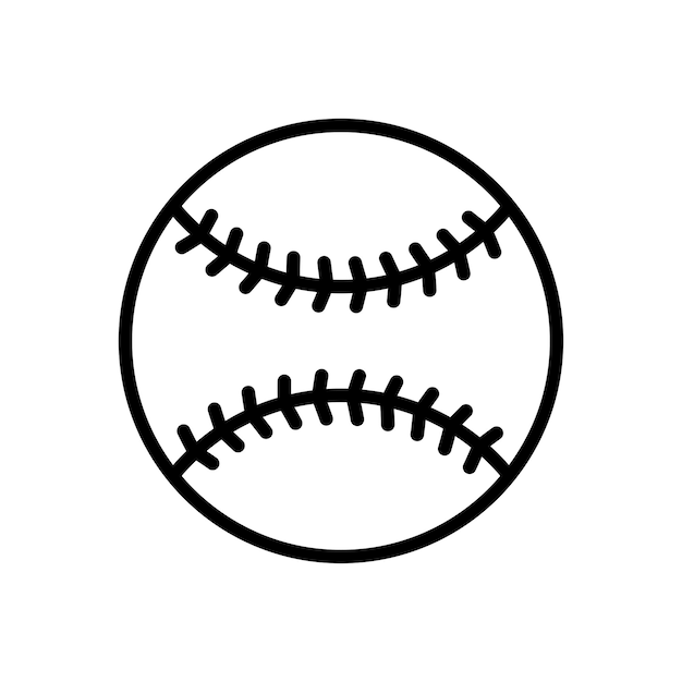 Vector baseball icon vector design template in white background