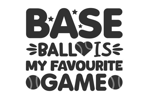 Vector baseball inspired design creative baseball typography art typographic baseball design for fans