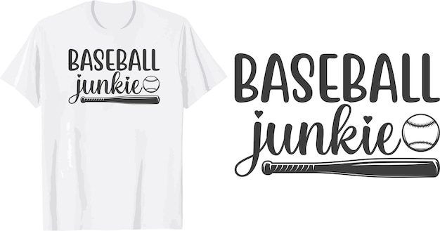 Дизайн футболки Baseball Junkie Svg