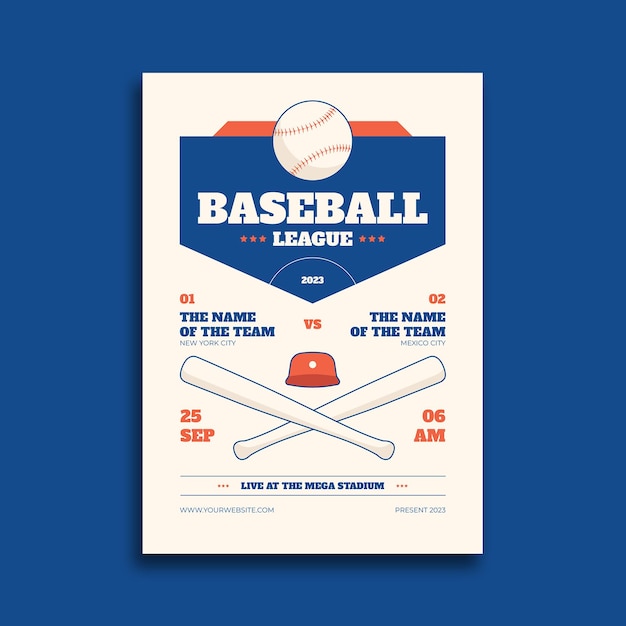 Baseball League Vector Flyer