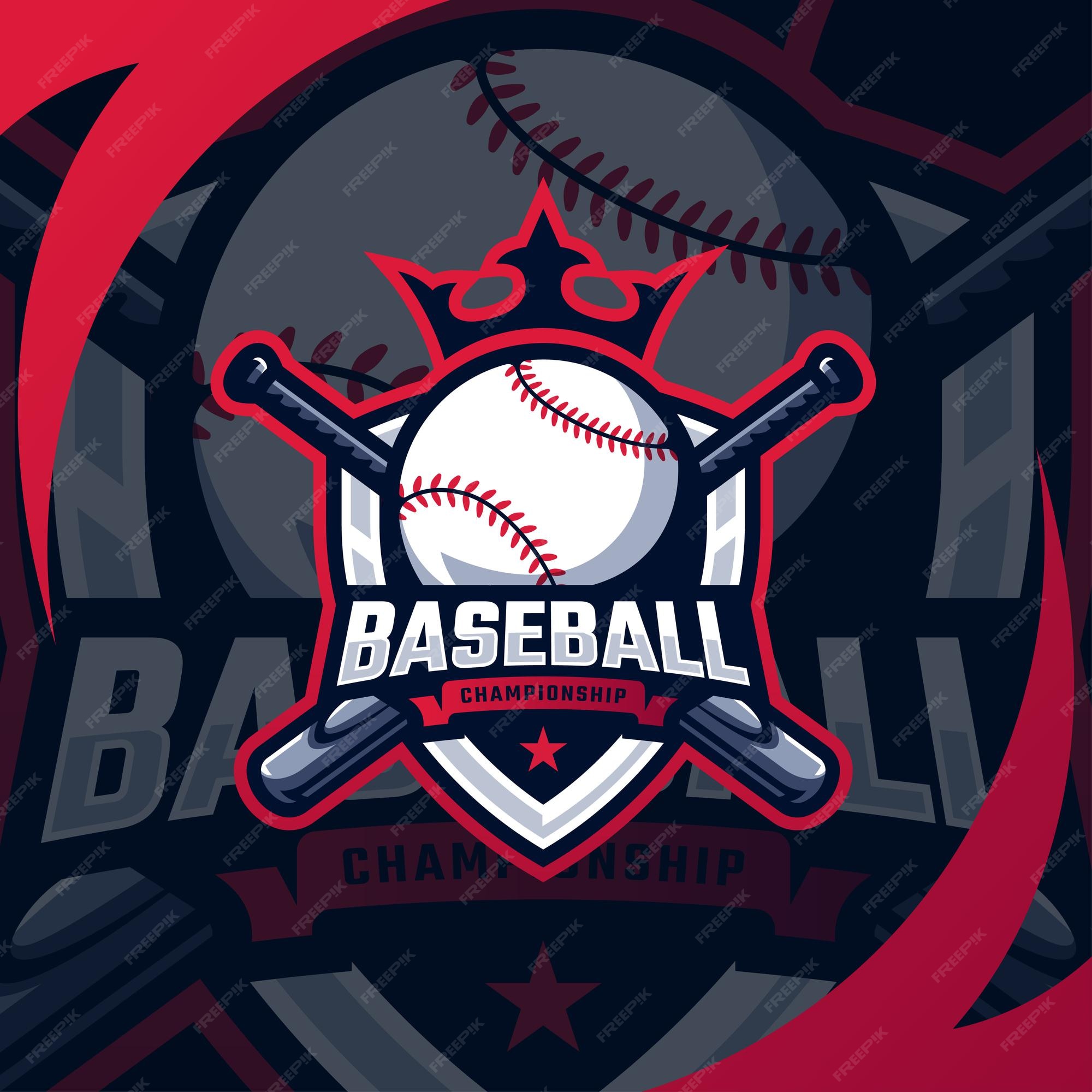 Premium Vector  Baseball championship logo design template