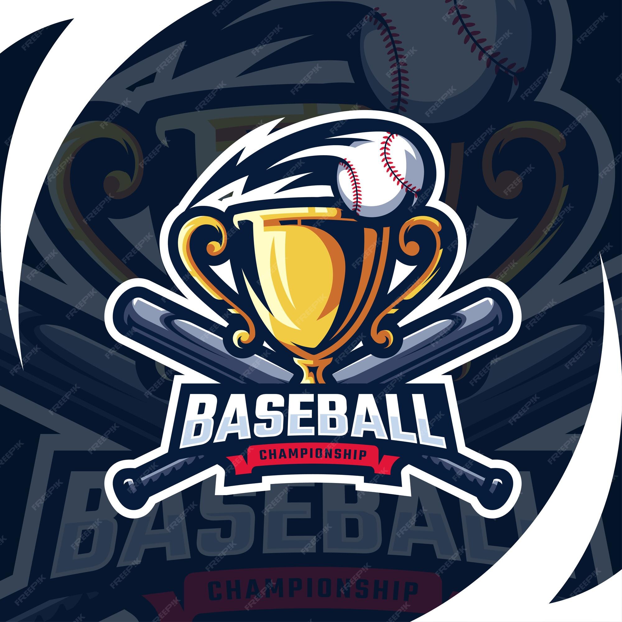 Premium Vector  Baseball championship logo design template