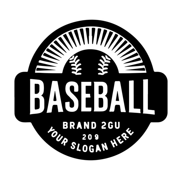 Vector baseball logo template design