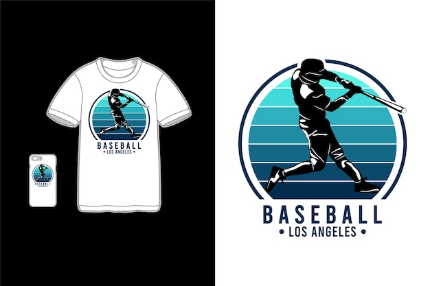 Baseball los angeles,t-shirt mockup merchandise mockup