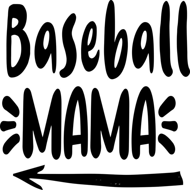 Vector baseball mama svg