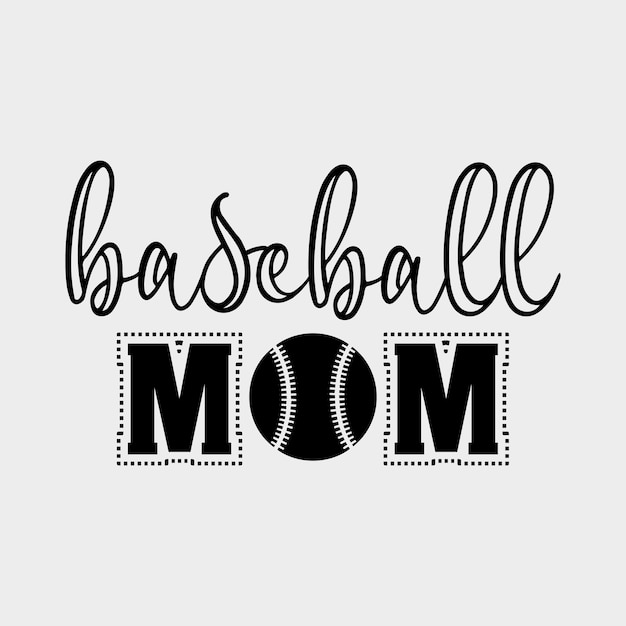 Vector baseball mom 1