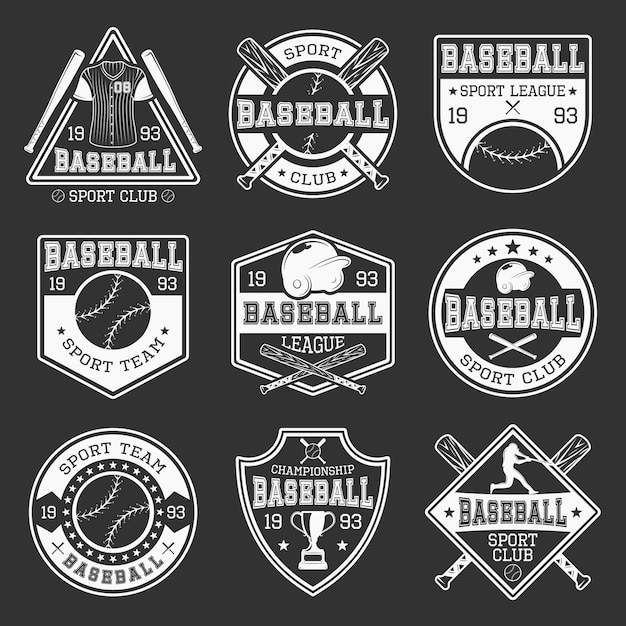 Baseball Monochrome Logos