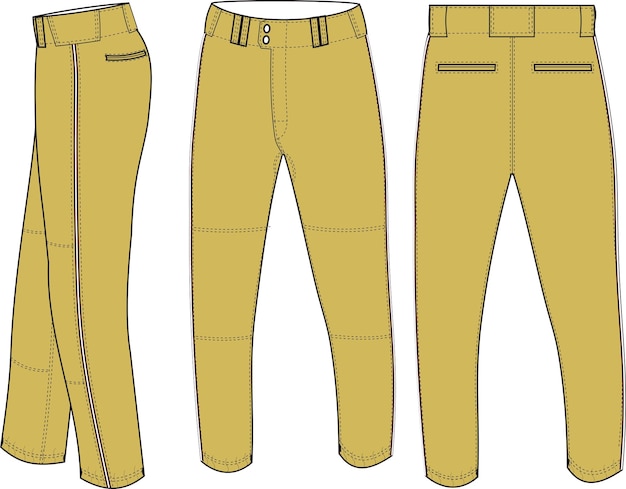 Vector baseball pant mock ups