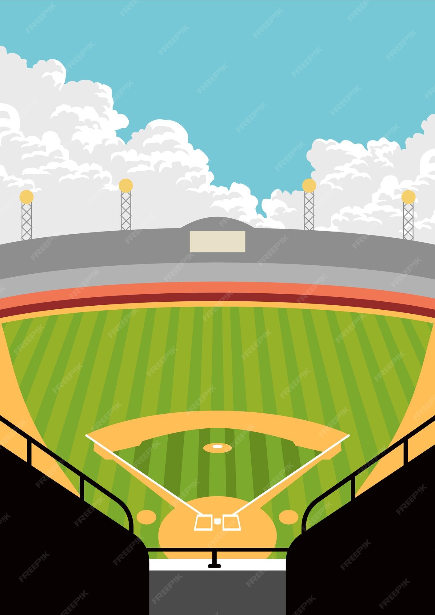 Baseball in outer space knock it out park Vector Image