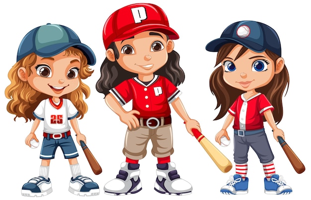 Baseball player cartoon character