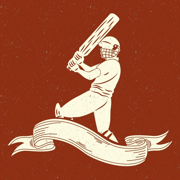 Baseball player in ribbon