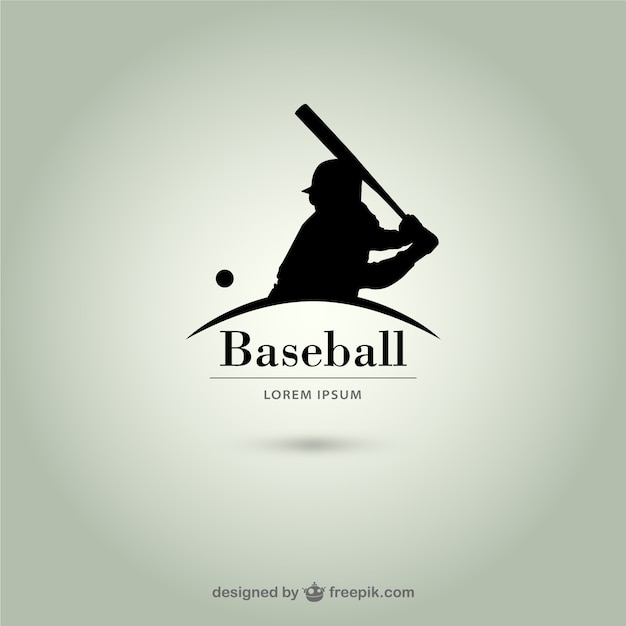 Baseball player silhouette logo