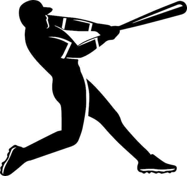 Baseball player vector silhouette silhouette black color 18