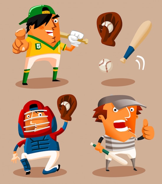 Baseball player vector