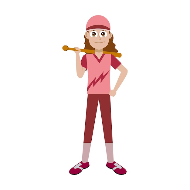 Baseball player woman