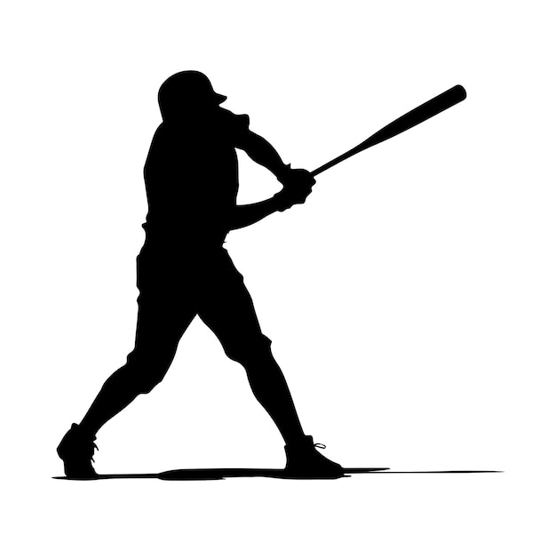 Premium Vector | Baseball players silhouettes vector illustration