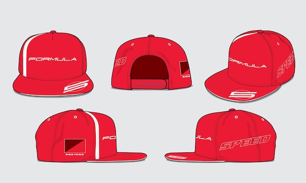 Vector baseball racing cap vector template sports apparel