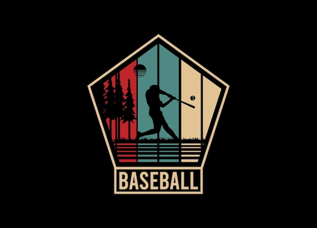 Бейсбольный ретро-винтажный ландшафтный дизайн