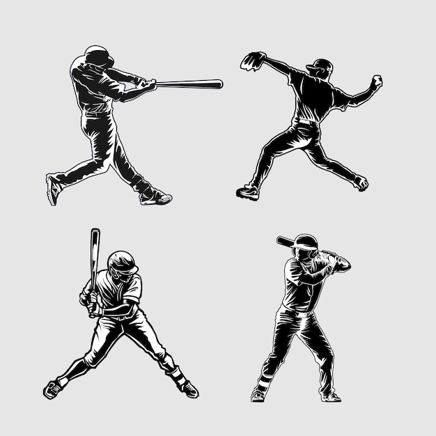 Baseball silhouette illustration