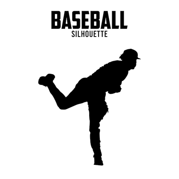 baseball Silhouette vector stock illustration baseball player silhouette