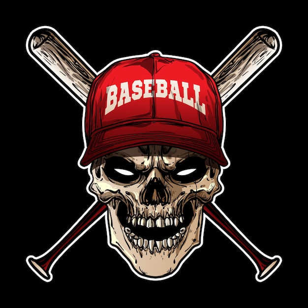 Baseball skull design