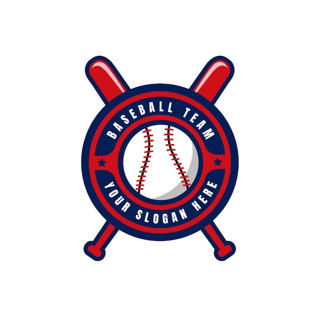 Baseball sport club icon softball team vector badge