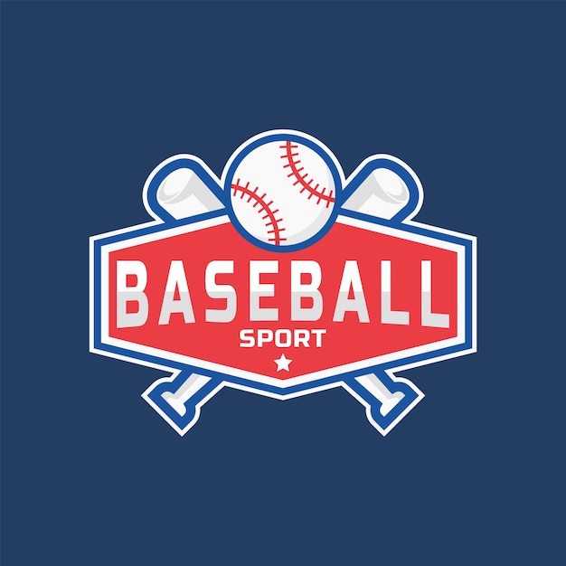 Baseball sport logo design emblem badge