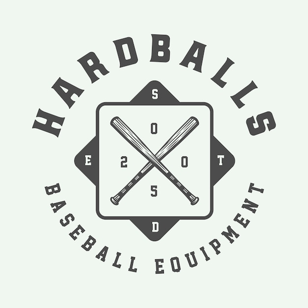 Baseball sport logo