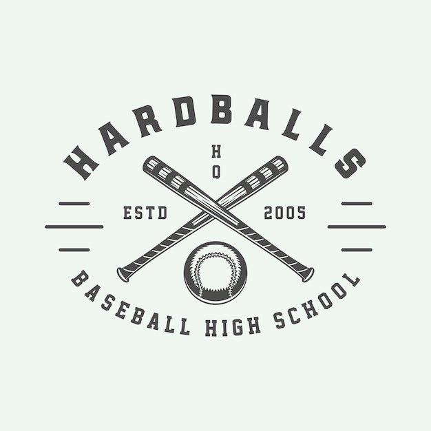 Vector baseball sport logo