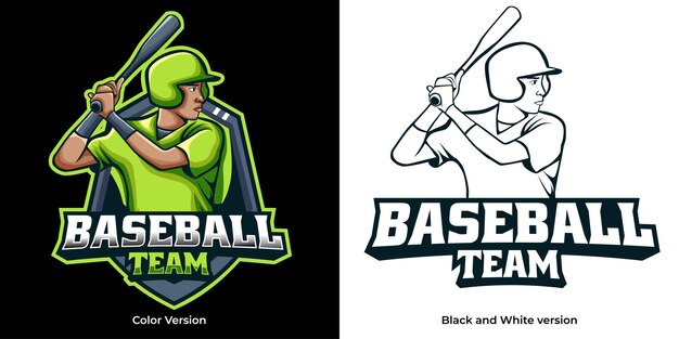 Baseball sport style mascot logo design