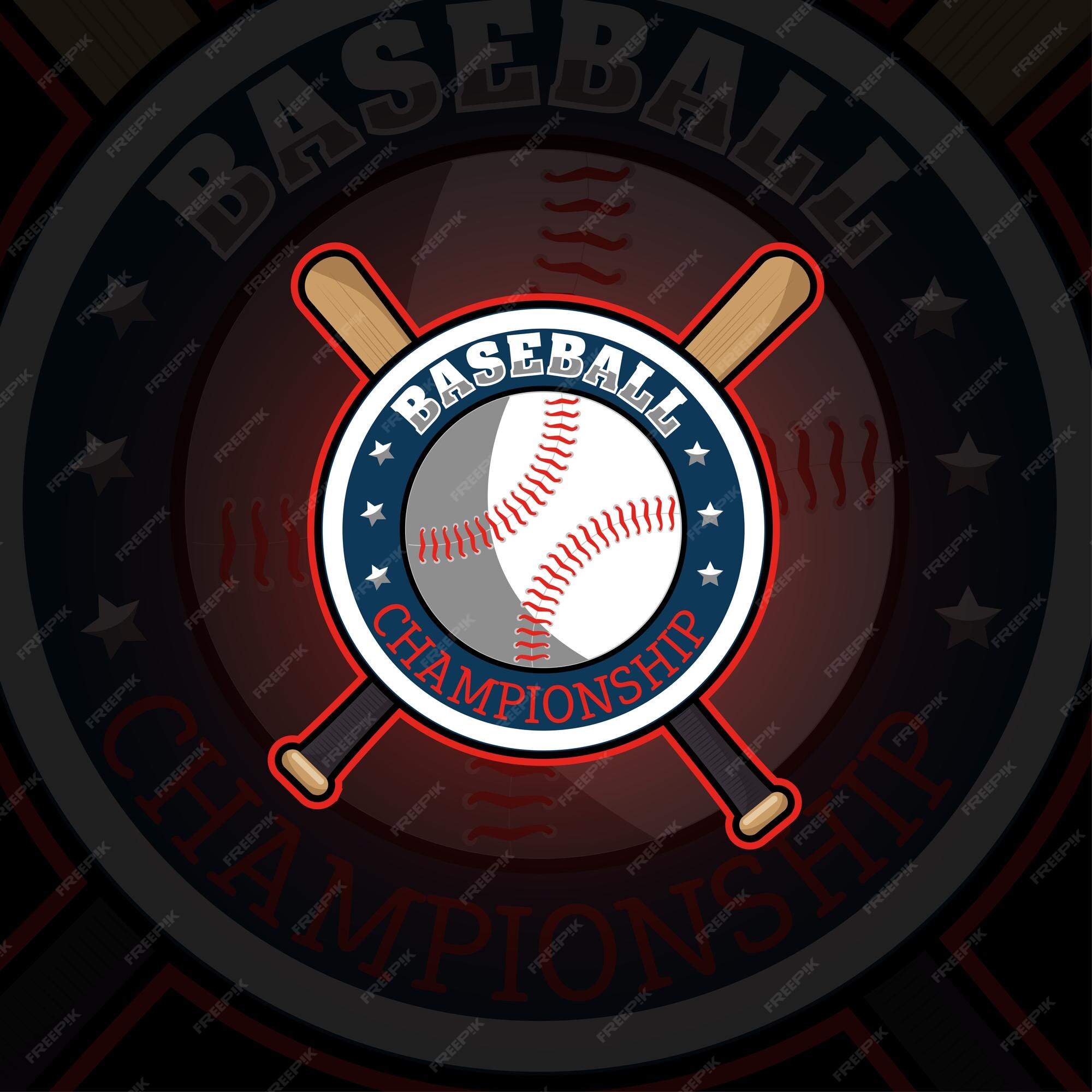 Premium Vector  Baseball championship logo design template