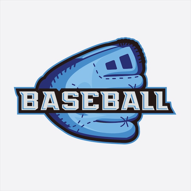 Baseball sports logo with emblem