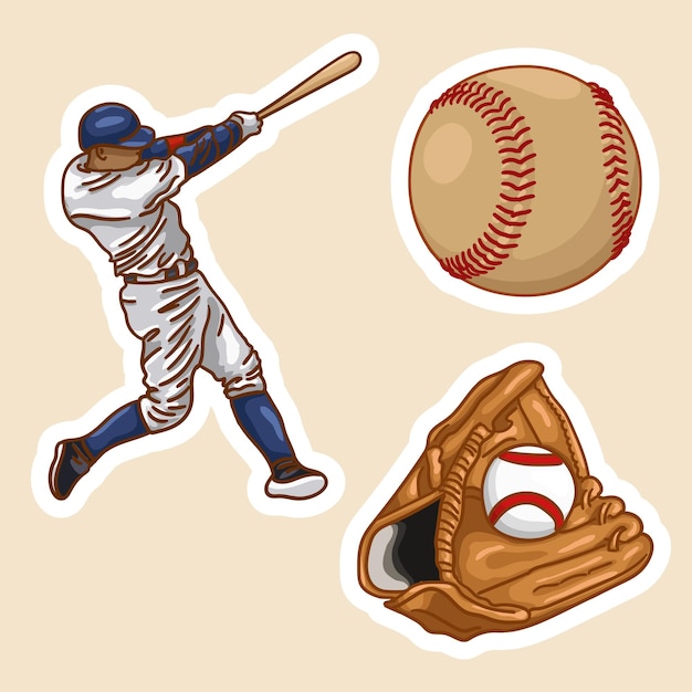 Baseball stickers Sports game