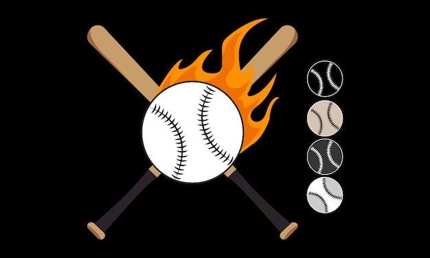 Дизайн иллюстраций SVG для бейсбола.