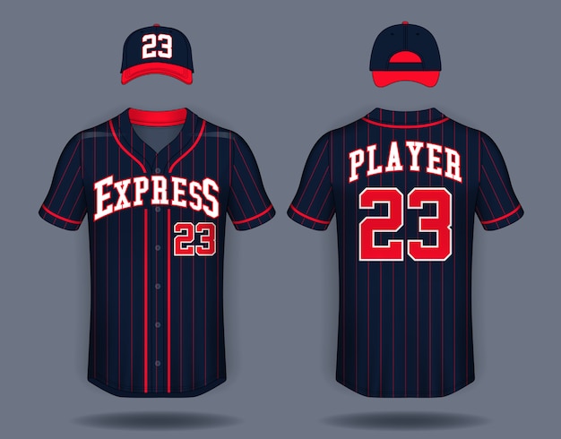 Baseball Uniform Template Vector Free Vector for Free Download