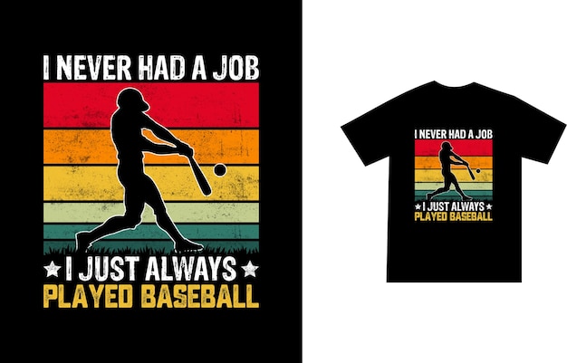 野球のTシャツのデザインまたは野球のスポーツ選手のTシャツまたはポスターのグラフィック