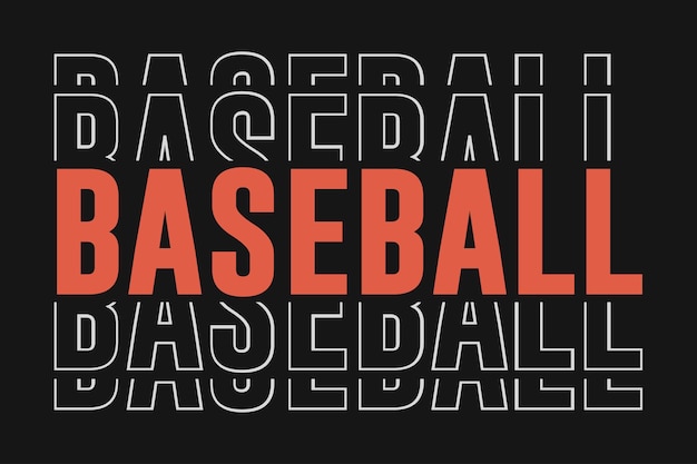 Disegno della maglietta di tipografia di baseball