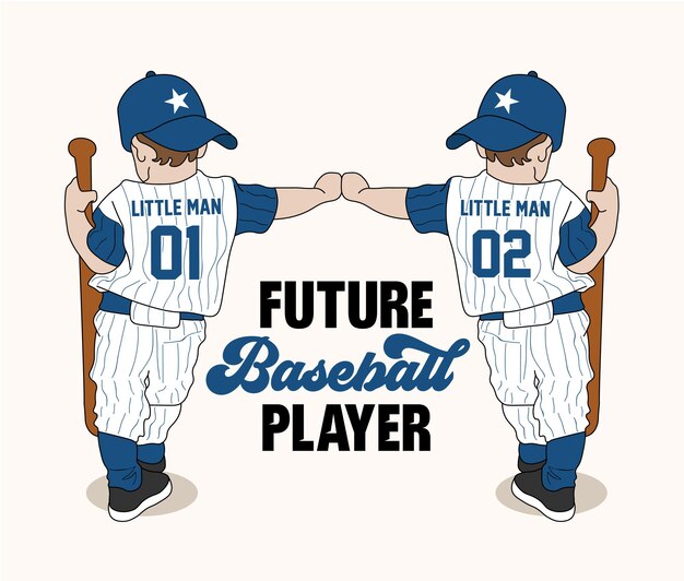 Uniforme da baseball vettore futuro giocatore di baseball