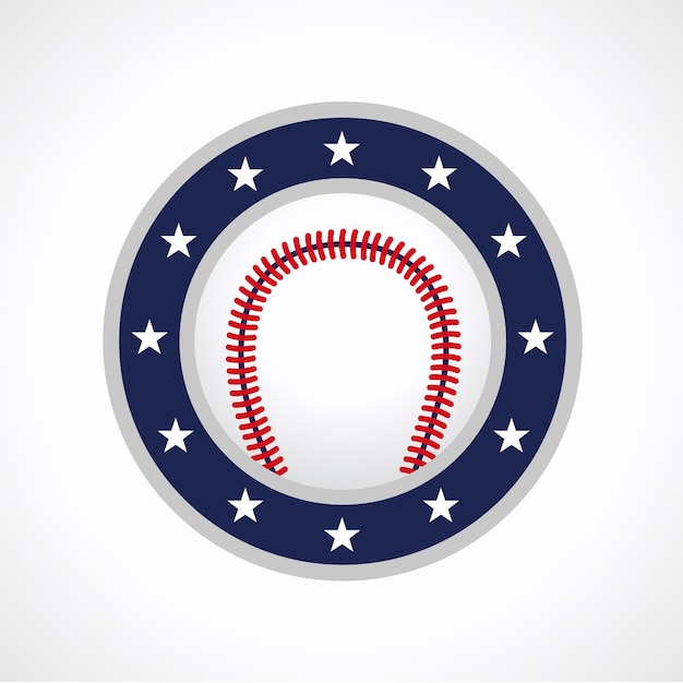 Vettore logo vettoriale di baseball segno della coppa dello sportivo con la palla simbolo del marchio di competizioni nazionali o app mobile