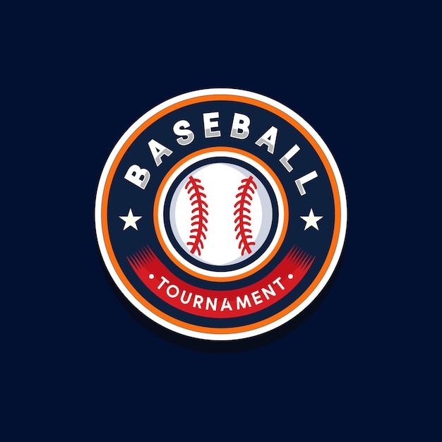 Modello di progettazione di logo di vettore di baseball