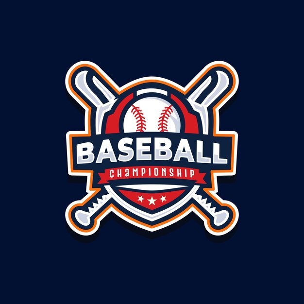 Vettore modello di progettazione di logo di vettore di baseball