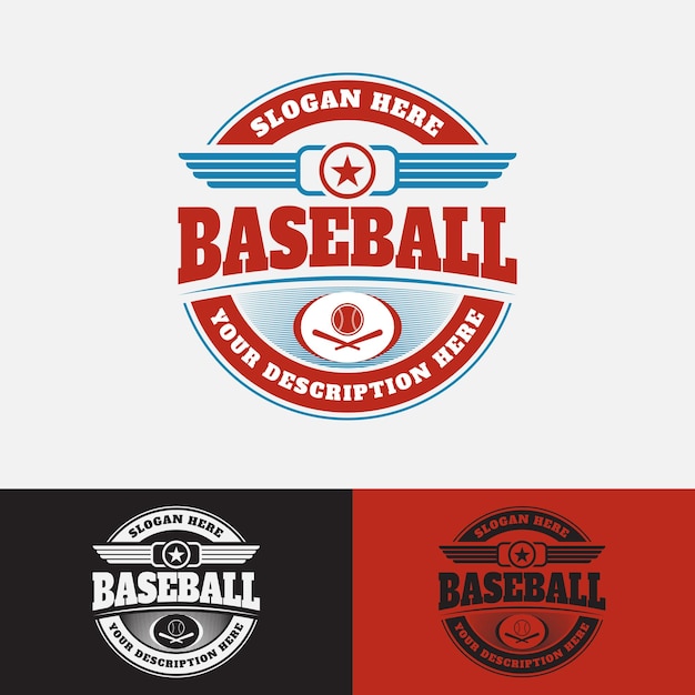 Baseball Vintage Template Logo Format Vector Eps