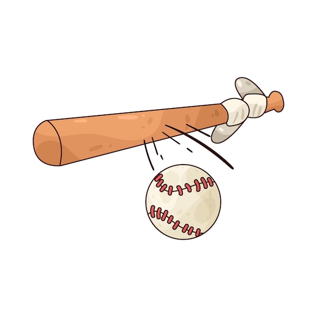 Baseballknuppel en bal