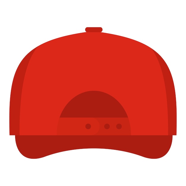 Baseballpet terug pictogram Vlakke afbeelding van Baseballpet terug vector pictogram voor web