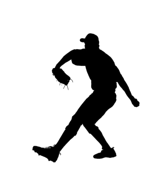 Baseballspelers Silhouettes Vector